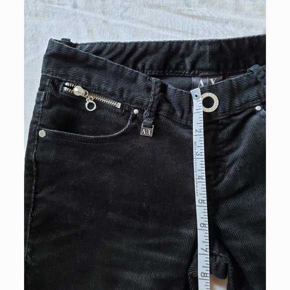 Armani Exchange Black Moto Style Cords Corduroy Pants - Picture 6 of 6